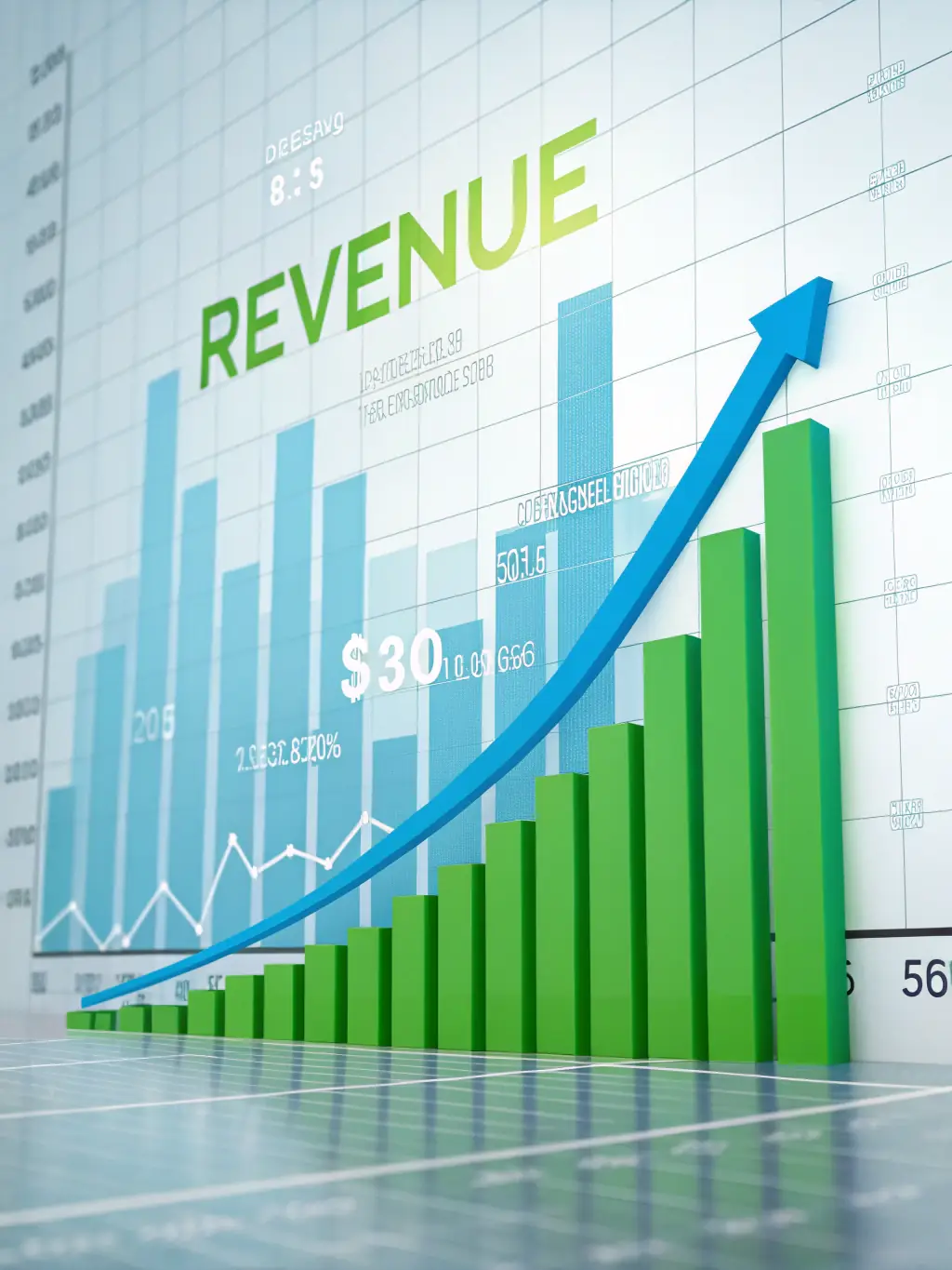 A graph showing a clear upward trend in revenue and profitability after the implementation of the consolidation strategy, demonstrating financial benefits.